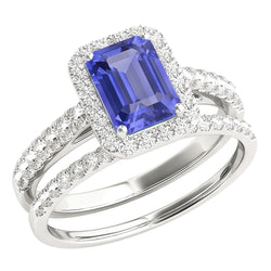 Echte Saffier Eternity Ring 4 Karaat