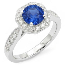 Echte Saffier Ring 1.5 Karaat