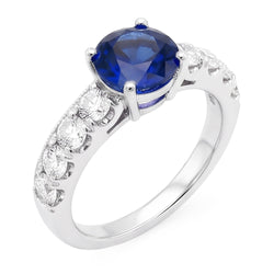 Echte Saffier Ring 1.75 Karaat