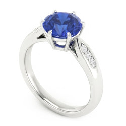 Echte Saffier Ring 1.80 Karaat
