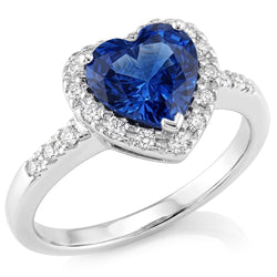 Echte Saffier Ring 1 Karaat