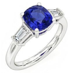 Echte Saffier Ring 2.25 Karaat