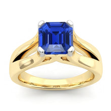 Afbeelding in Gallery-weergave laden, Echte Saffier Ring 2.50 Karaat - 14K Bicolor Goud
