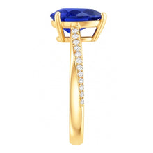 Afbeelding in Gallery-weergave laden, Echte Saffier Ring 2.50 Karaat - 14K Bicolor Goud

