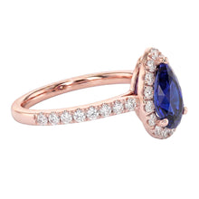 Afbeelding in Gallery-weergave laden, Echte Saffier Ring 2.50 Karaat - 14K Roségoud
