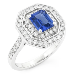 Echte Saffier Ring 2.50 Karaat