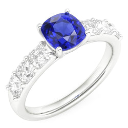 Echte Saffier Ring 2.50 Karaat