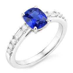 Echte Saffier Ring 2.50 Karaat