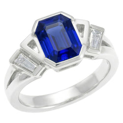 Echte Saffier Ring 2.50 Karaat