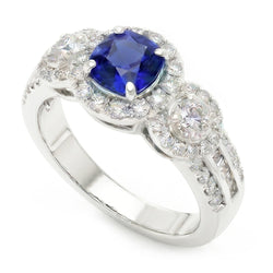 Echte Saffier Ring 2.50 Karaat