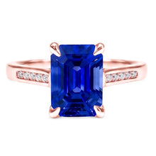 Afbeelding in Gallery-weergave laden, Echte Saffier Ring 2.75 Karaat - 14K Roségoud

