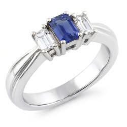 Echte Saffier Ring 2 Karaat