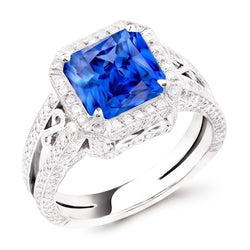 Echte Saffier Ring 2 Karaat