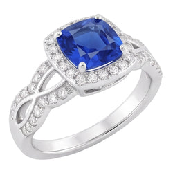 Echte Saffier Ring 2 Karaat