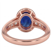 Afbeelding in Gallery-weergave laden, Echte Saffier Ring 3.50 Karaat - 14K Roségoud
