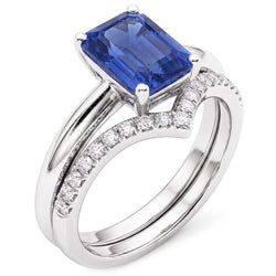 Echte Saffier Ring 3.50 Karaat