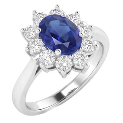 Echte Saffier Ring 3.50 Karaat