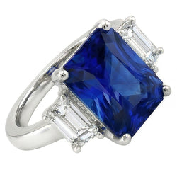 Echte Saffier Ring 3.50 Karaat