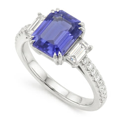 Echte Saffier Ring 3.50 Karaat
