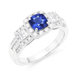 Echte Saffier Ring 3.50 Karaat