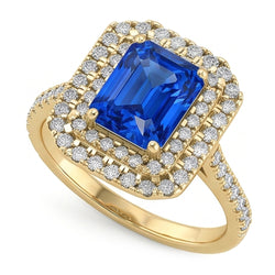 Echte Saffier Ring 3.50 Karaat