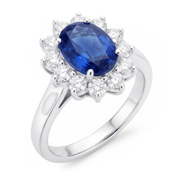 Echte Saffier Ring 3.70 Karaat
