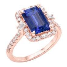 Afbeelding in Gallery-weergave laden, Echte Saffier Ring 3 Karaat - 14K Roségoud
