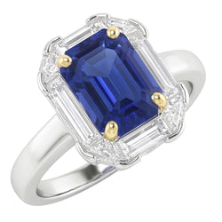 Echte Saffier Ring 3 Karaat