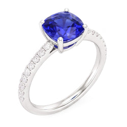 Echte Saffier Ring 3 Karaat