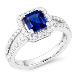 Echte Saffier Ring 3 Karaat