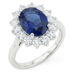 Echte Saffier Ring 3 Karaat