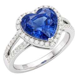 Echte Saffier Ring 4.75 Karaat