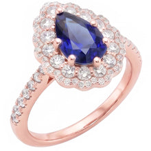 Afbeelding in Gallery-weergave laden, Echte Saffier Ring 4 Karaat - 14K Roségoud
