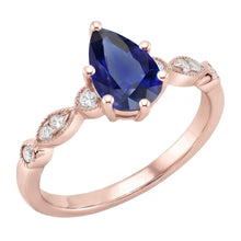 Afbeelding in Gallery-weergave laden, Echte Saffier Ring 4 Karaat - 14K Roségoud
