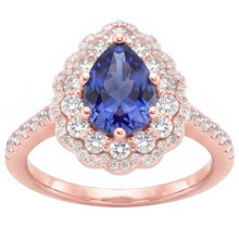 Afbeelding in Gallery-weergave laden, Echte Saffier Ring 4 Karaat - 14K Roségoud
