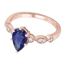 Afbeelding in Gallery-weergave laden, Echte Saffier Ring 4 Karaat - 14K Roségoud
