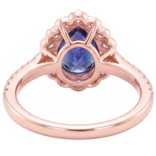 Afbeelding in Gallery-weergave laden, Echte Saffier Ring 4 Karaat - 14K Roségoud
