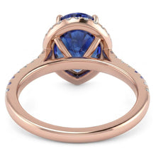 Afbeelding in Gallery-weergave laden, Echte Saffier Ring 4 Karaat - 14K Roségoud
