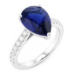 Echte Saffier Ring 4 Karaat