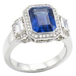 Echte Saffier Ring 4 Karaat