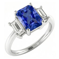 Echte Saffier Ring 4 Karaat