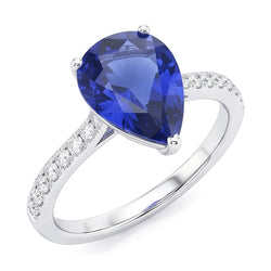 Echte Saffier Ring 4 Karaat