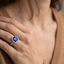 Afbeelding in Gallery-weergave laden, Echte Saffier Ring 4 Karaat
