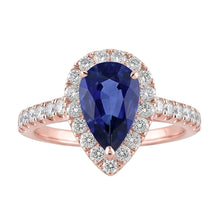 Afbeelding in Gallery-weergave laden, Echte Saffier Ring 5.50 Karaat - 14K Roségoud
