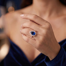 Afbeelding in Gallery-weergave laden, Echte Saffier Ring 5.50 Karaat - 14K Roségoud
