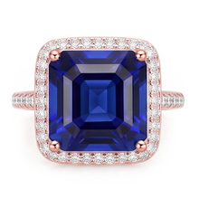 Afbeelding in Gallery-weergave laden, Echte Saffier Ring 6 Karaat - 14K Bicolor Goud
