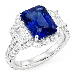 Echte Saffier Ring 6 Karaat