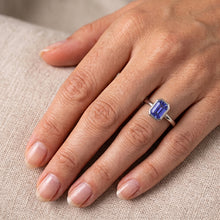 Afbeelding in Gallery-weergave laden, Echte Solitaire Ring Stralende Bezel Set Natuurlijke Blauwe Saffier 1,50 Karaat
