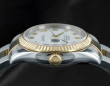 Afbeelding in Gallery-weergave laden, Echte Tweekleurige Oester-armband Rolex Datumjust 36 mm herenhorloge witte wijzerplaat snel inges...
