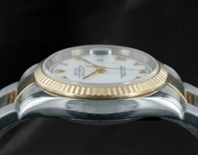 Afbeelding in Gallery-weergave laden, Echte Tweekleurige Oester-armband Rolex Datumjust 36 mm herenhorloge witte wijzerplaat snel inges...
